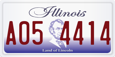 IL license plate A054414