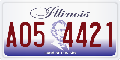 IL license plate A054421