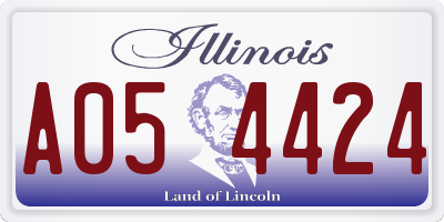 IL license plate A054424