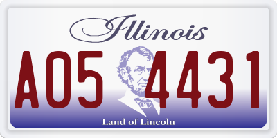 IL license plate A054431
