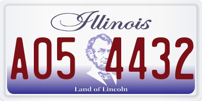 IL license plate A054432
