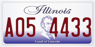IL license plate A054433