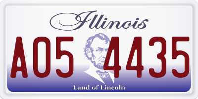 IL license plate A054435