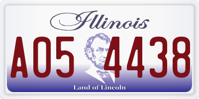 IL license plate A054438
