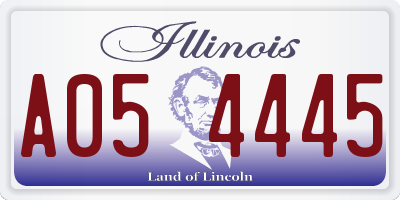 IL license plate A054445