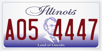 IL license plate A054447