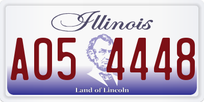 IL license plate A054448