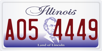 IL license plate A054449
