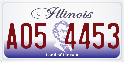 IL license plate A054453