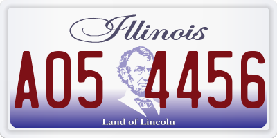 IL license plate A054456
