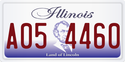 IL license plate A054460