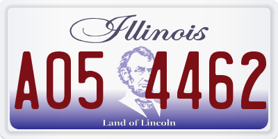 IL license plate A054462