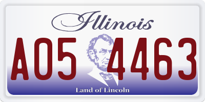IL license plate A054463