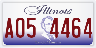 IL license plate A054464