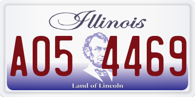 IL license plate A054469