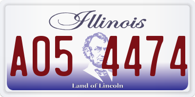 IL license plate A054474