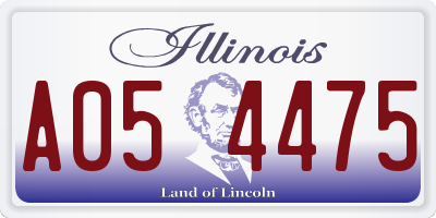 IL license plate A054475