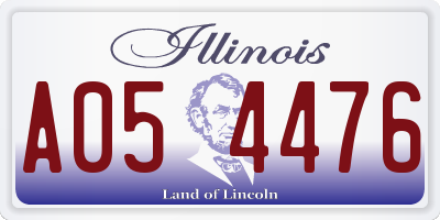 IL license plate A054476