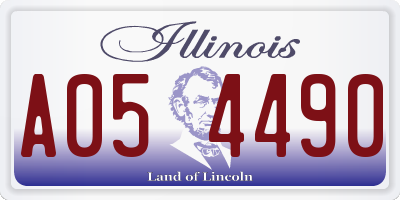 IL license plate A054490
