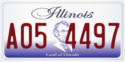 IL license plate A054497