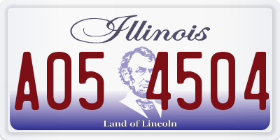 IL license plate A054504