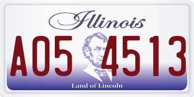 IL license plate A054513