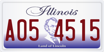 IL license plate A054515