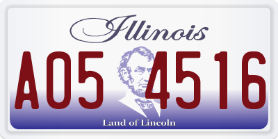 IL license plate A054516