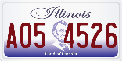 IL license plate A054526
