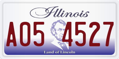 IL license plate A054527