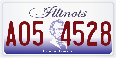 IL license plate A054528