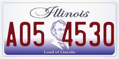 IL license plate A054530