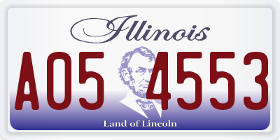 IL license plate A054553