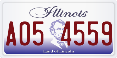 IL license plate A054559