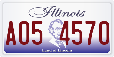 IL license plate A054570