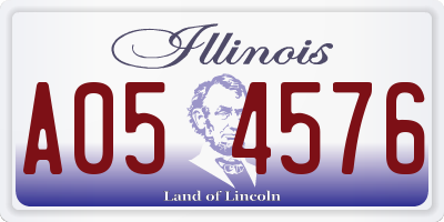 IL license plate A054576