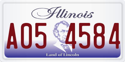 IL license plate A054584