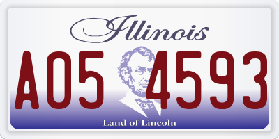 IL license plate A054593