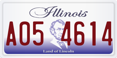 IL license plate A054614