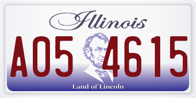 IL license plate A054615