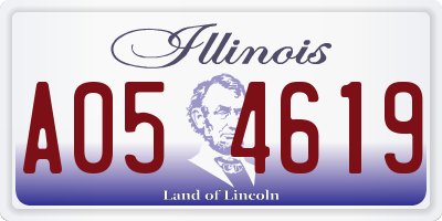 IL license plate A054619