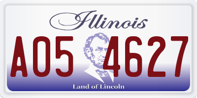 IL license plate A054627