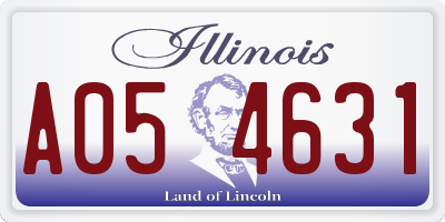 IL license plate A054631