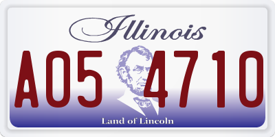 IL license plate A054710