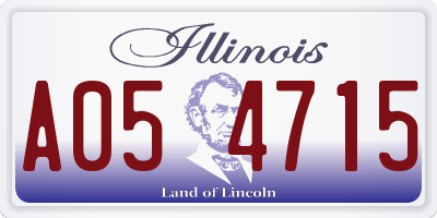 IL license plate A054715