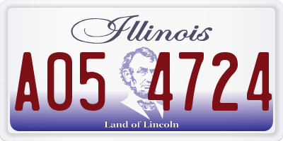 IL license plate A054724