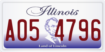 IL license plate A054796