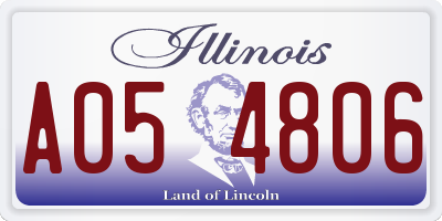 IL license plate A054806