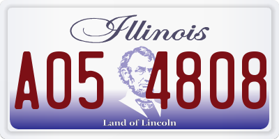 IL license plate A054808