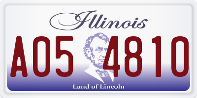 IL license plate A054810
